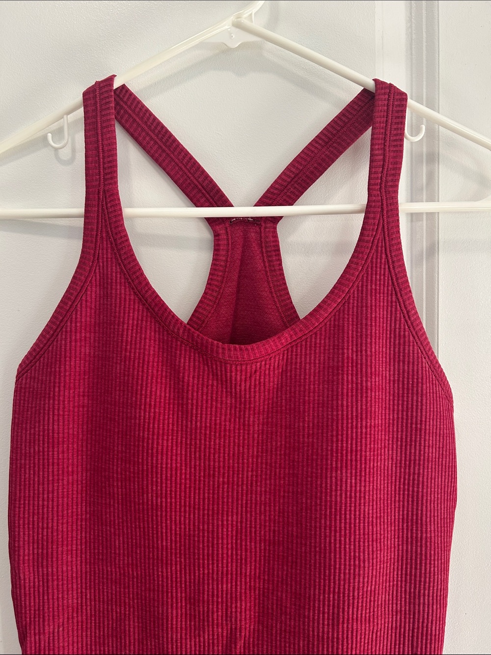 lululemon athletica Ribbed Racerback Tank - Berry Red - Picture 3 of 5